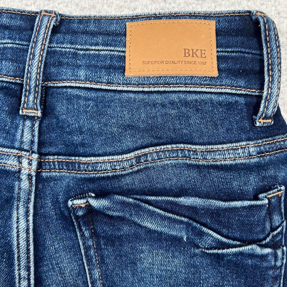 BKE Stella Jeans Women 25x29.5 Mid Rise Slim Tailored Bootcut Stretch Whiskered - Picture 12 of 12